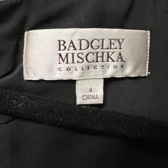 💃🖤BADGLEY MISCHKA🖤💃BLACK DRESS SIZE 4 - Picture 3 of 7